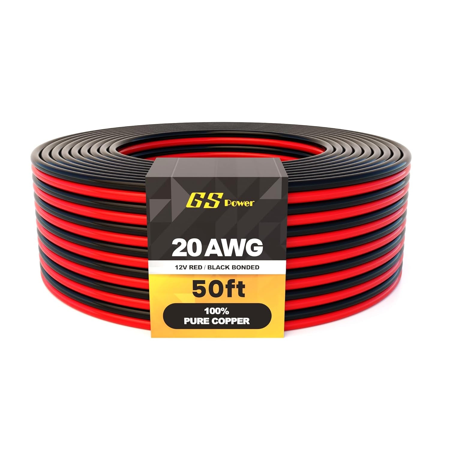 GS Power 16 Gauge Wire (16 AWG) - 100 Foot, Pure Copper, Stranded Electrical Wiring for Speaker, Automotive, Trailer, Stereo and Home Theater Applications - Red/Black