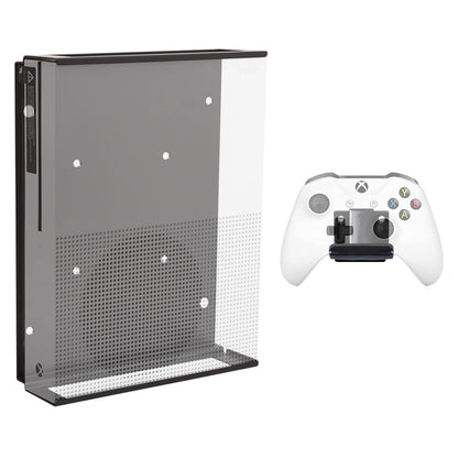 Hideit Mounts X1S Wall Mount for Xbox One S - Patented in 2019, Made in USA - White Steel Mount for Xbox One S to Safely Store Your Xbox One S on Wall near or behind TV