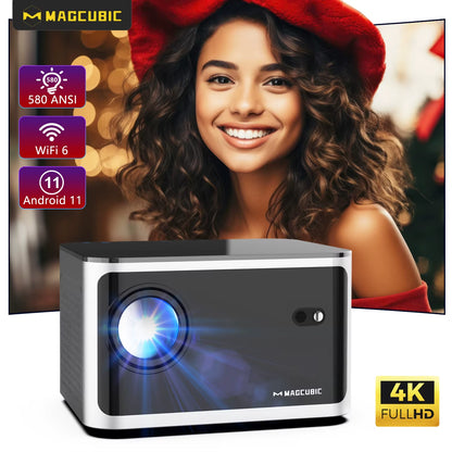 Magcubic 580ANSI Auto Focus Projector Android 11 4K 1080P Wifi6 Voice Control Allwinner H713 BT5.0 Home Cinema HY350 Pro