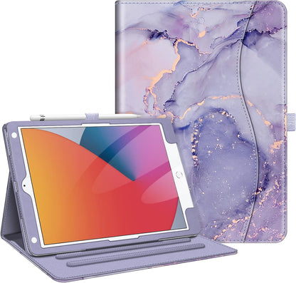 Fintie Case for Ipad 9Th / 8Th / 7Th Generation (2021/2020/2019) 10.2 Inch - [Corner Protection] Multi-Angle Viewing Stand Cover with Pocket & Pencil Holder, Auto Sleep Wake, Ocean Marble