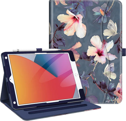 Fintie Case for Ipad 9Th / 8Th / 7Th Generation (2021/2020/2019) 10.2 Inch - [Corner Protection] Multi-Angle Viewing Stand Cover with Pocket & Pencil Holder, Auto Sleep Wake, Ocean Marble