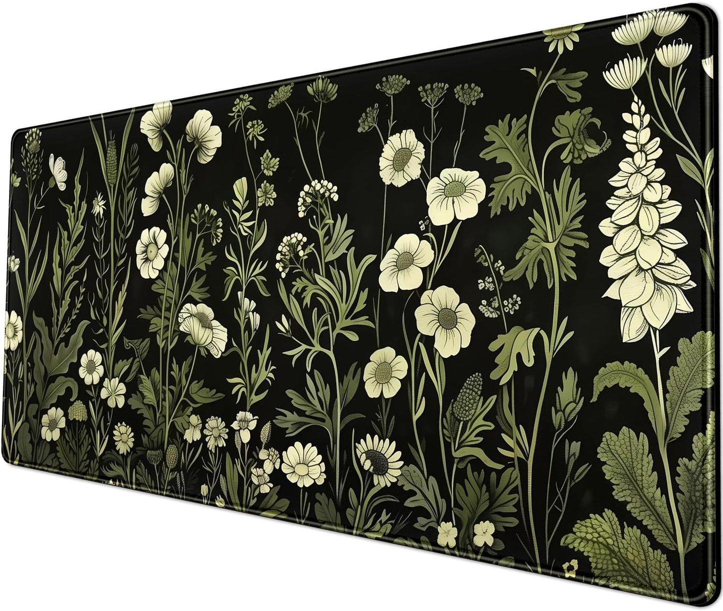 Desk Mat XXL Mouse Pad, Pink Rose Gold Leopard Print Office Supplies and Accessories Decor for Women 31.5X15.75In,Stitched Edges Smooth Non-Slip Bottom, Large Pad