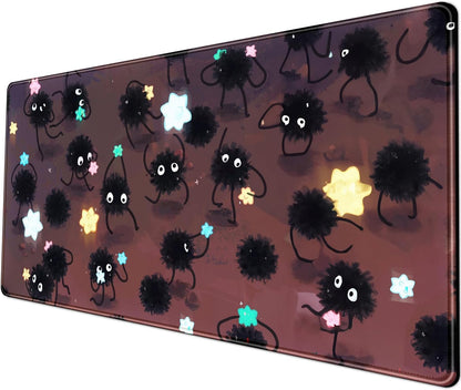 Desk Mat XXL Mouse Pad, Pink Rose Gold Leopard Print Office Supplies and Accessories Decor for Women 31.5X15.75In,Stitched Edges Smooth Non-Slip Bottom, Large Pad