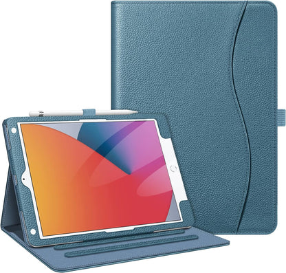 Fintie Case for Ipad 9Th / 8Th / 7Th Generation (2021/2020/2019) 10.2 Inch - [Corner Protection] Multi-Angle Viewing Stand Cover with Pocket & Pencil Holder, Auto Sleep Wake, Ocean Marble