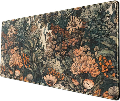 Desk Mat XXL Mouse Pad, Pink Rose Gold Leopard Print Office Supplies and Accessories Decor for Women 31.5X15.75In,Stitched Edges Smooth Non-Slip Bottom, Large Pad