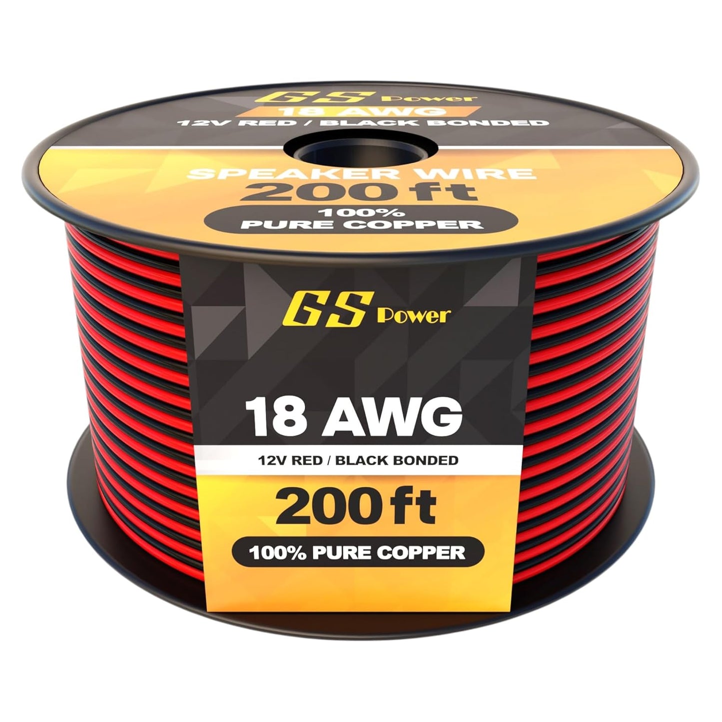 GS Power 16 Gauge Wire (16 AWG) - 100 Foot, Pure Copper, Stranded Electrical Wiring for Speaker, Automotive, Trailer, Stereo and Home Theater Applications - Red/Black
