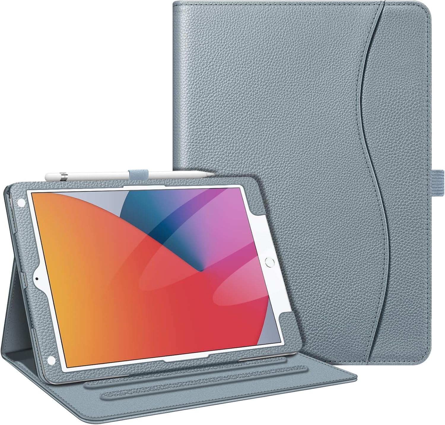 Fintie Case for Ipad 9Th / 8Th / 7Th Generation (2021/2020/2019) 10.2 Inch - [Corner Protection] Multi-Angle Viewing Stand Cover with Pocket & Pencil Holder, Auto Sleep Wake, Ocean Marble