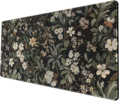 Desk Mat XXL Mouse Pad, Pink Rose Gold Leopard Print Office Supplies and Accessories Decor for Women 31.5X15.75In,Stitched Edges Smooth Non-Slip Bottom, Large Pad